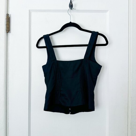 House of CB | Chicca Square Neck Corset Top in Black - Picture 6 of 10